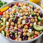 Mediterranean Chickpea Salad with Feta & Olives Recipe